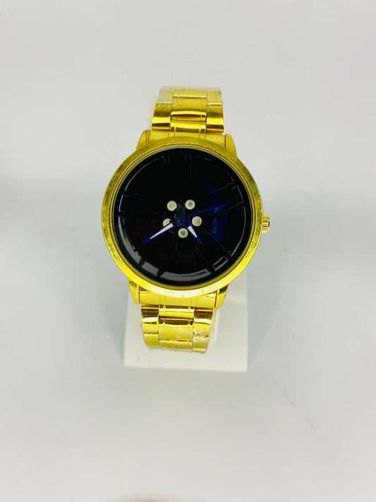 Gold Wheel Watch