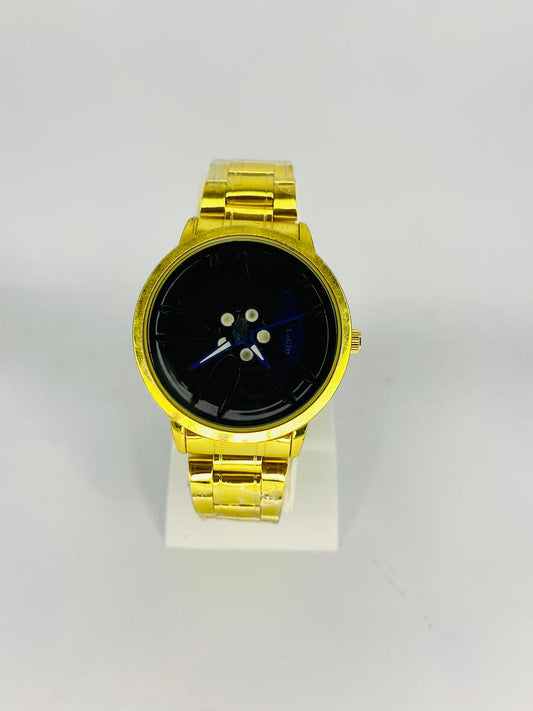 Gold Wheel Watch