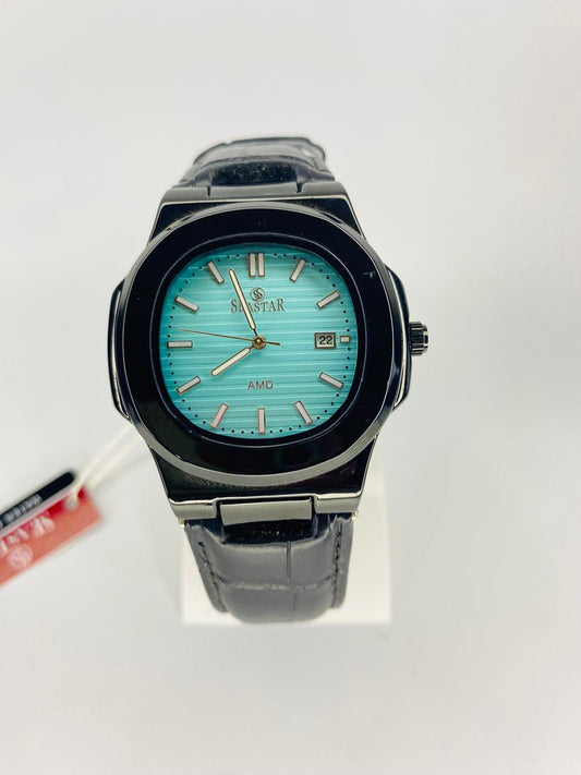 PATEK PHILLIPE black leather strap